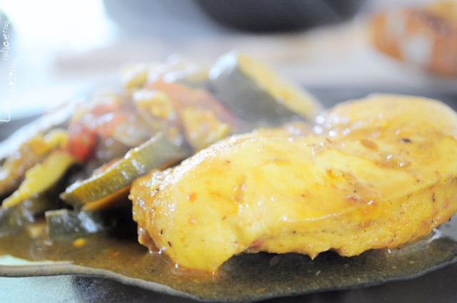 Curry léger de poulet aux légumes d'été