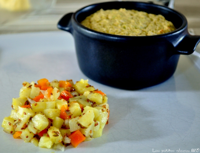 Gratin moelleux aux poireaux et légumes chauds en salade Gratin moelleux aux poireaux et légumes chauds en salade